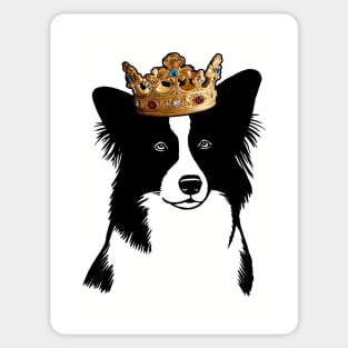 Border Collie Dog King Queen Wearing Crown Sticker